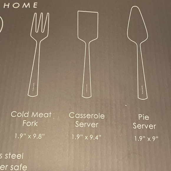 TAHARI Serving Set 6 Piece Stainless Steel Serving Set TAHARI Home - Picture 8 of 9